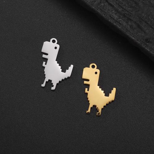 Stainless Steel Animal Pendants, 304 Stainless Steel, Dinosaur, Vacuum Ion Plating, DIY 