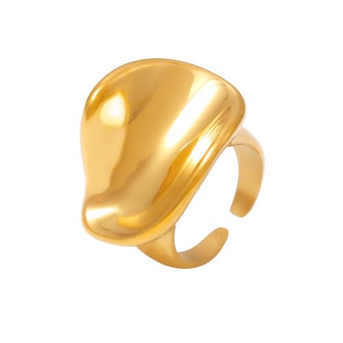 Edelstahl Fingerring, 304 Edelstahl, 18K vergoldet, Modeschmuck & verschiedene Größen vorhanden & für Frau, verkauft von PC