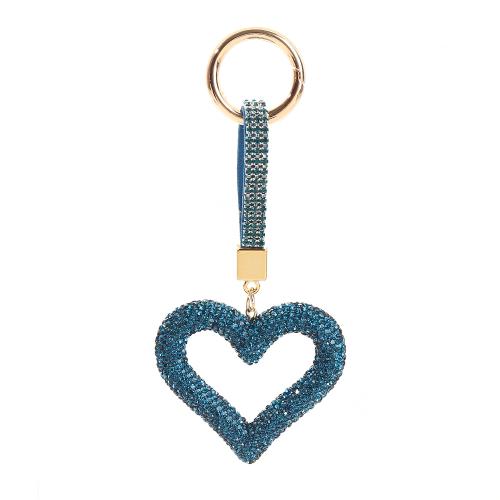 Rhinestone Zinc Alloy Key Chain, portable & multifunctional & with rhinestone [