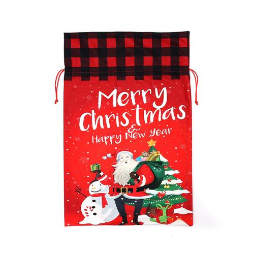 Plüsch Christmas Gift Bag, Staubdicht & Weihnachts-Design, schwarz und rot, verkauft von PC