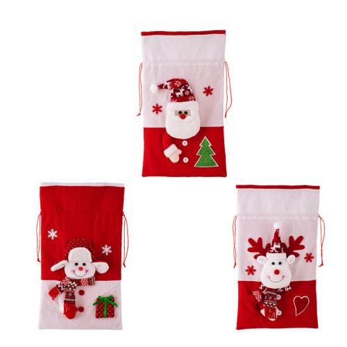 Knitted Fabric Christmas Gift Bag, dustproof & Christmas Design [