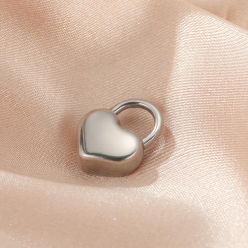 Stainless Steel Heart Pendants, 304 Stainless Steel, silver color plated, DIY 