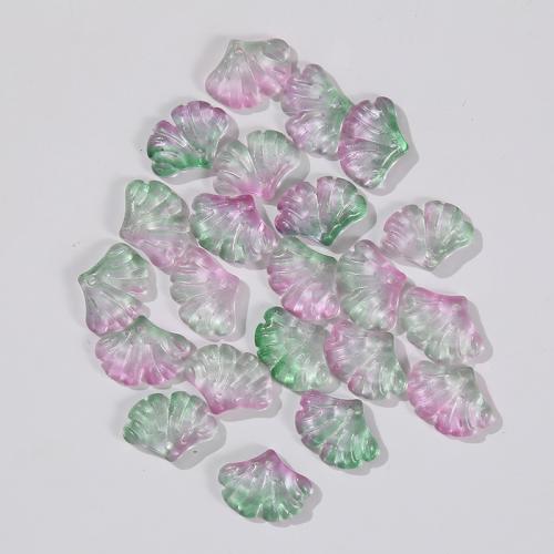 Fornitura de pasador de pelo, Cristal de murano, hoja del Ginkgo, barniz de secado al horno, Bricolaje, más colores para la opción, DIY findings length 15-20mm, Vendido por UD