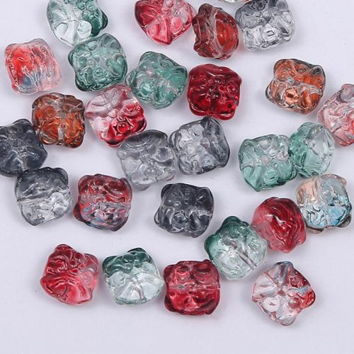 Fornitura de pasador de pelo, Cristal de murano, León, barniz de secado al horno, Bricolaje, más colores para la opción, DIY findings length 10-15mm, Vendido por UD