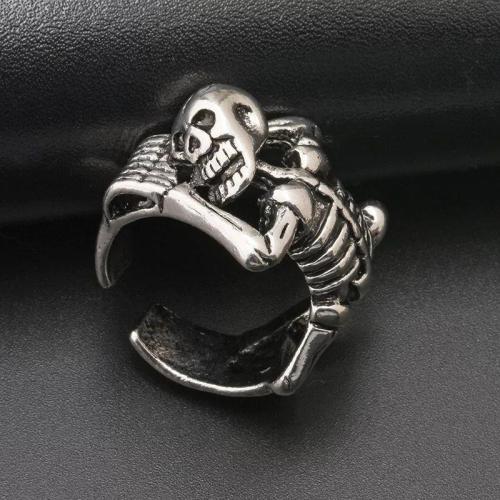 Zinc Alloy Finger Ring, antique silver color plated, fashion jewelry & for man, Inner diameter 17mm 