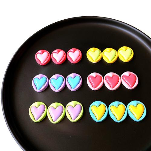 Kit para DIY Móvil , resina, Corazón, Bricolaje, más colores para la opción, 21x24mm, 100PCs/Bolsa, Vendido por Bolsa