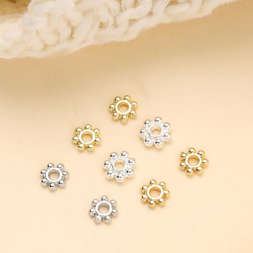 Brass Jewelry Beads, Flower, plated, DIY nickel, lead & cadmium free 