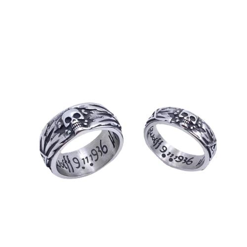 Edelstahl Fingerring, 304 Edelstahl, Vintage & unisex & verschiedene Größen vorhanden, verkauft von PC