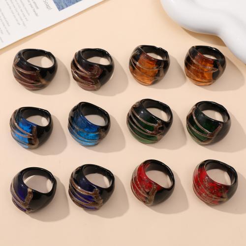 Anillos de Cristal de Murano, Joyería & unisexo, más colores para la opción, 25mm, diámetro interior:aproximado 18mm, 12PCs/Bolsa, Vendido por Bolsa[