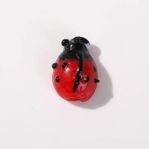 Animal Lampwork Beads, Insect, DIY, red 