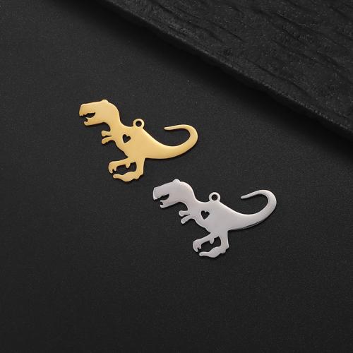 Stainless Steel Animal Pendants, 304 Stainless Steel, Dinosaur, Vacuum Ion Plating, DIY 