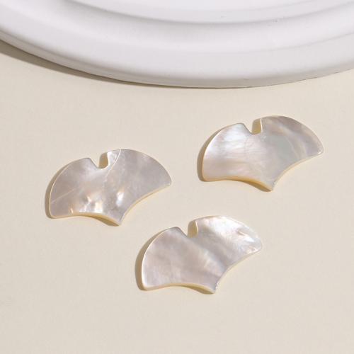 White Shell Pendants, White Lip Shell, Ginkgo Leaf, DIY, white 