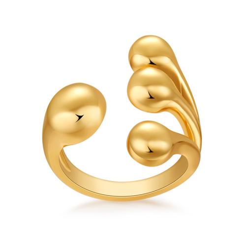 Brass Finger Ring, plated, for woman, golden 