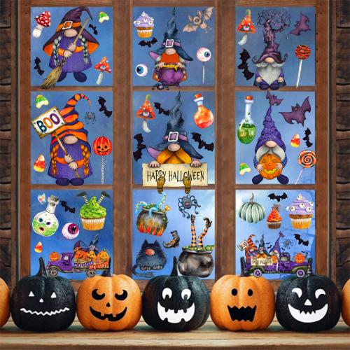 PVC Kunststoff Fensteraufkleber, mit Papier, Drucken, Design für Halloween, 200x300mm, verkauft von setzen