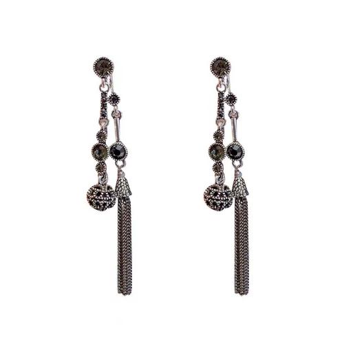 Fashion Fringe Earrings, Zinc Alloy, fashion jewelry & for woman, 95mm 