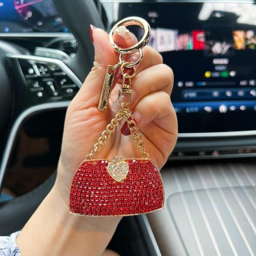 alliage de zinc Pendentif Bag, sac à main, multifonctionnel & pour femme & avec strass, plus de couleurs à choisir Vendu par PC