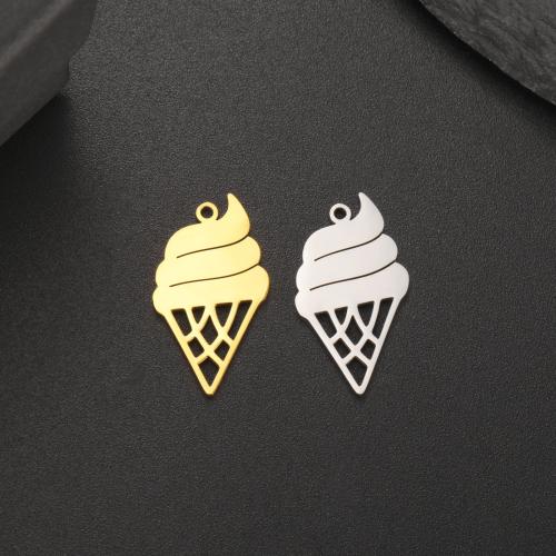 Stainless Steel Pendants, 304 Stainless Steel, Ice Cream, DIY 