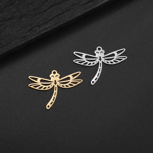 Stainless Steel Animal Pendants, 304 Stainless Steel, Dragonfly, Vacuum Ion Plating, DIY 