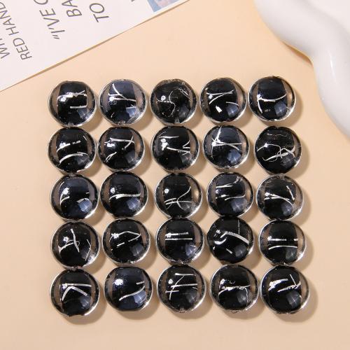 Handgefertigte Lampwork Perlen, DIY, schwarz, 20mm, ca. 100PCs/Tasche, verkauft von Tasche