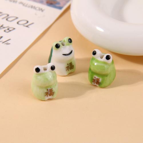 Animal Porcelain Beads, Frog, DIY Approx 