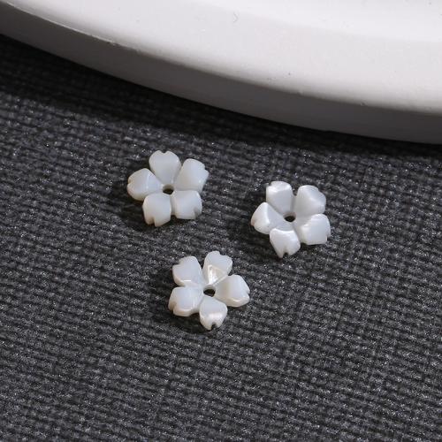 Hair Stick Findings, White Lip Shell, Flower, polished, DIY 