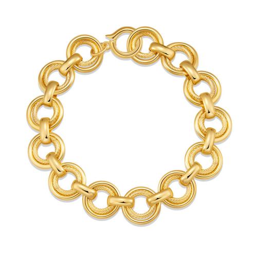 Brass Bracelets, plated, for woman, golden 