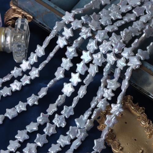 Natural Freshwater Pearl Loose Beads, Star, DIY, white, 11-12mm Approx 36 cm 