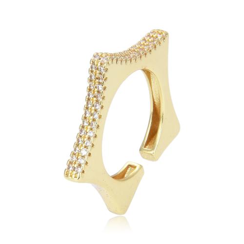 Cubic Zirconia Micro Pave Brass Finger Ring, fashion jewelry & micro pave cubic zirconia & for woman 