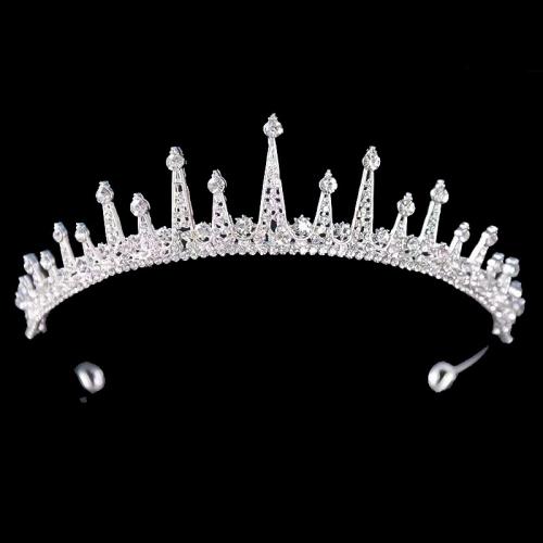 Bridal Tiaras, Zinc Alloy, fashion jewelry & for woman & with rhinestone height 40mm, width 120mm 