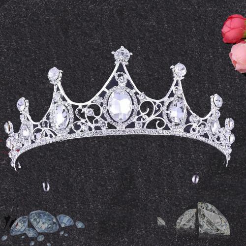 Bridal Tiaras, Zinc Alloy, fashion jewelry & for woman & with rhinestone width 150mm, height 50mm 