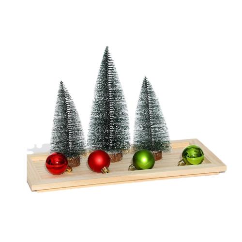 PVC Plastic Christmas Decoration Ornaments, with Pine, lightening & with tray & Christmas jewelry 