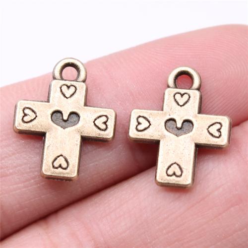 Zinc Alloy Cross Pendants, antique silver color plated, DIY 