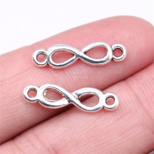 Zinc Alloy Charm Connector, Infinity, antique silver color plated, DIY & 1/1 loop 