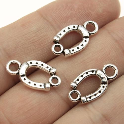 Zinc Alloy Charm Connector, Horseshoes, plated, DIY & 1/1 loop 