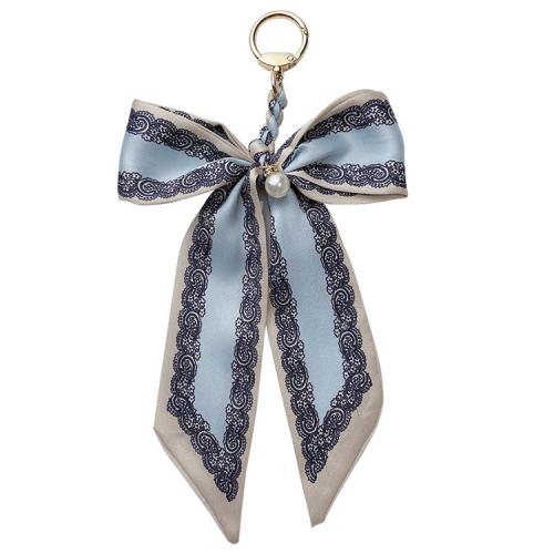 Fabric Key Chain, Zinc Alloy, with Polyester & for woman 