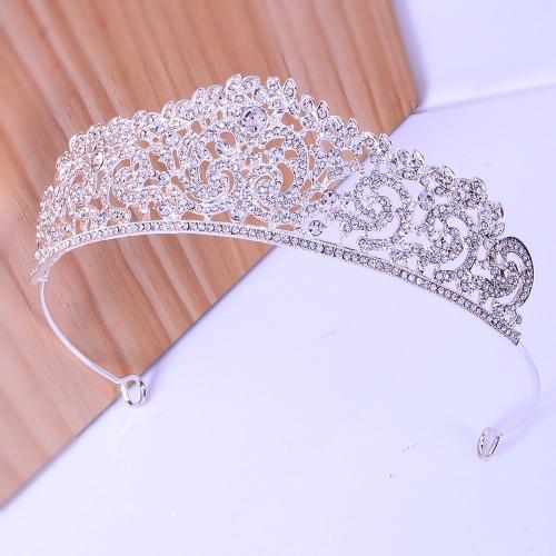 Bridal Tiaras, Zinc Alloy, fashion jewelry & for woman & with rhinestone height 46mm, width 150mm 