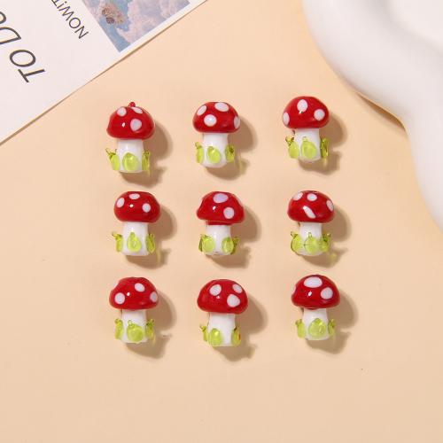 Handgefertigte Lampwork Perlen, Pilz, DIY, 16x12mm, 24PCs/Tasche, verkauft von Tasche