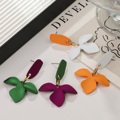 Zinc Alloy Drop Earring, petals, plated, fashion jewelry 