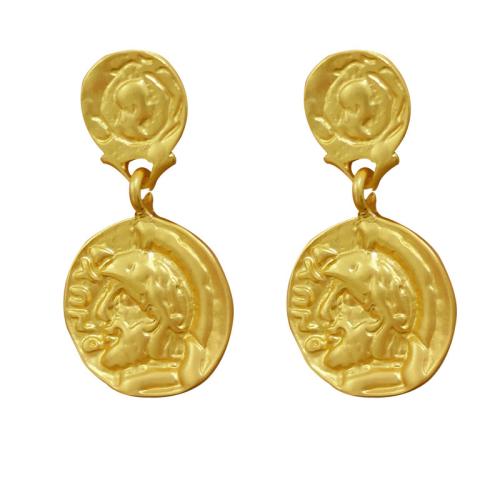 Zinc Alloy Drop Earring, gold color plated, fashion jewelry, golden 