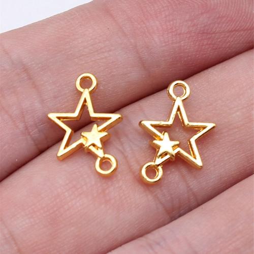 Zinc Alloy Charm Connector, Star, plated, DIY & 1/1 loop 