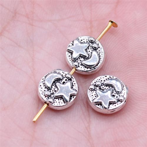 Zinc Alloy Jewelry Beads, Round, antique silver color plated, DIY [