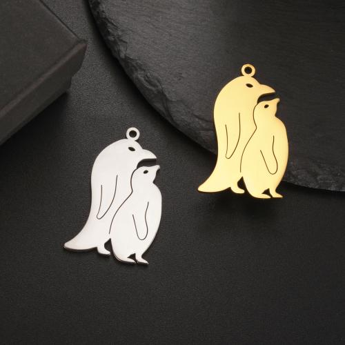 Stainless Steel Animal Pendants, 304 Stainless Steel, Penguin, DIY 