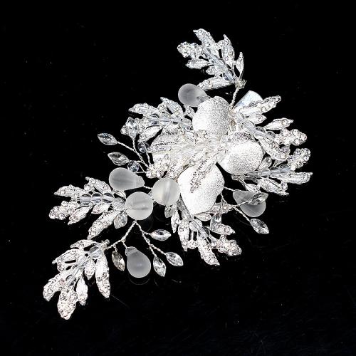 Alligator Hair Clip, Zinc Alloy, with Crystal, fashion jewelry & for woman 