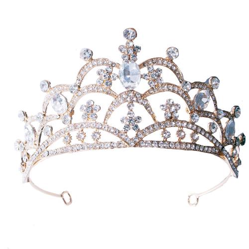 Bridal Tiaras, Zinc Alloy, fashion jewelry & for woman & with rhinestone width 153mm, height 73mm 