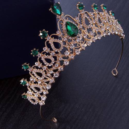 Bridal Tiaras, Zinc Alloy, fashion jewelry & for woman & with rhinestone width 143mm, height 58mm 