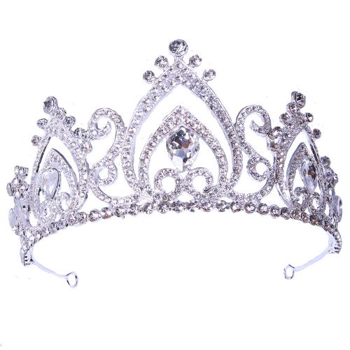 Bridal Tiaras, Zinc Alloy, fashion jewelry & for woman & with rhinestone width 156mm, height 73mm 