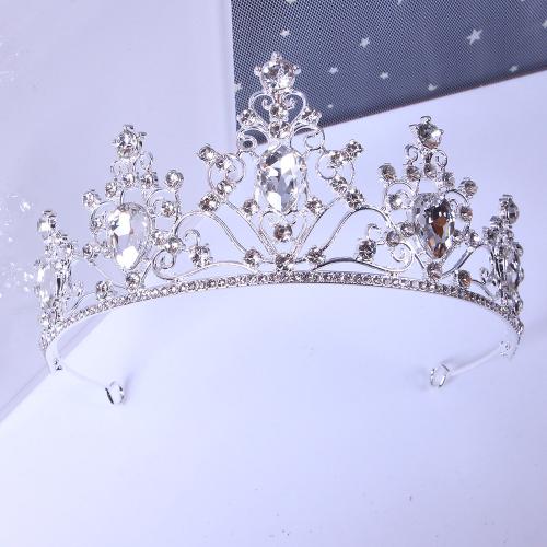 Bridal Tiaras, Zinc Alloy, fashion jewelry & for woman & with rhinestone width 153mm, height 61mm 