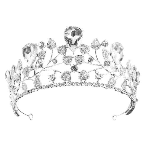 Bridal Tiaras, Zinc Alloy, fashion jewelry & for woman & with rhinestone width 170mm, height 62mm 