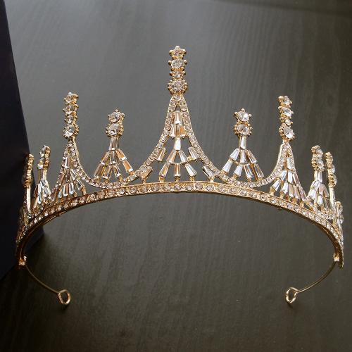 Bridal Tiaras, Zinc Alloy, fashion jewelry & for woman & with rhinestone width 162mm, height 62mm 