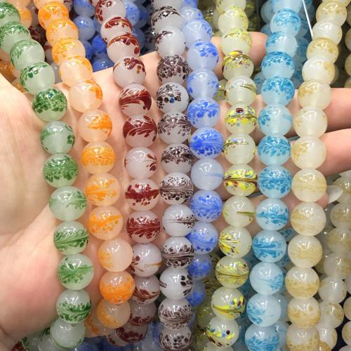 Handgefertigte Lampwork Perlen, rund, DIY, keine, 12mm, 100PCs/Tasche, verkauft von Tasche